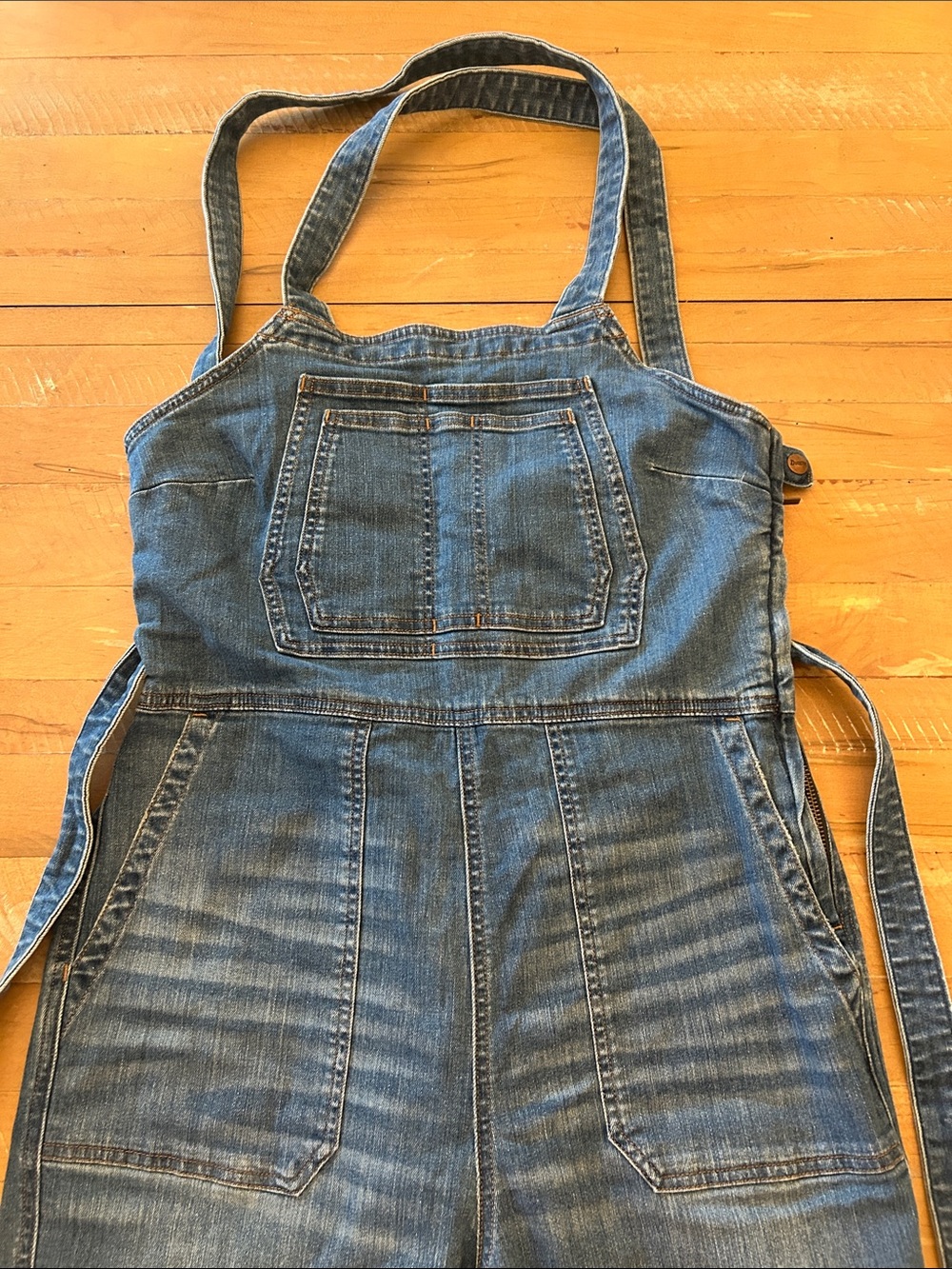Duluth Trading Co Denim Bib Overalls Jumpsuit - Blue - Picture 9 of 9